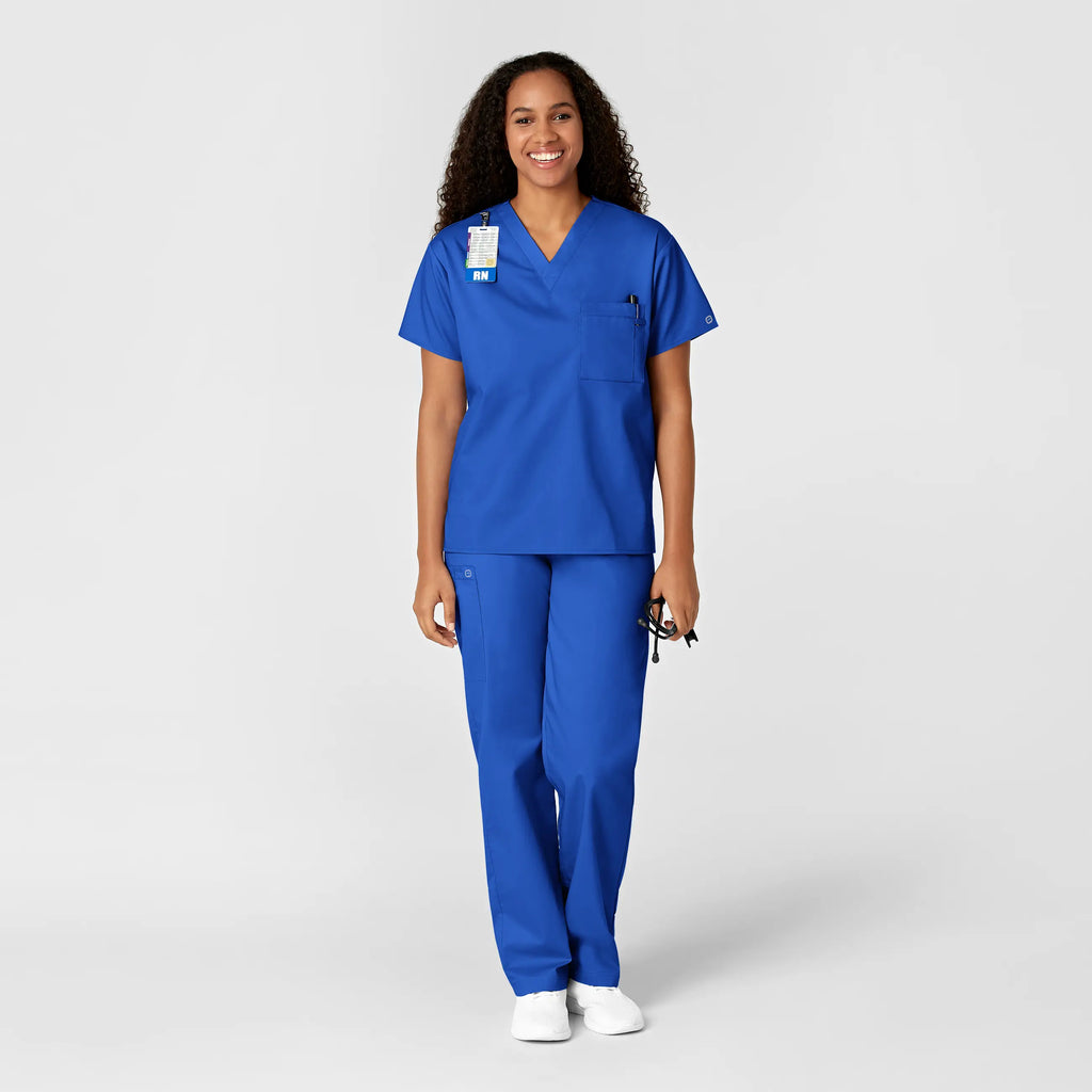 Wink Scrubs Unisex V-Neck Scrub Top Royal Blue | scrub-supply.com