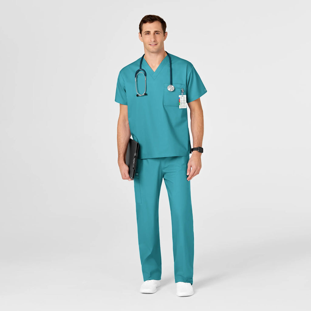 Wink Scrubs Unisex V-Neck Scrub Top Teal | scrub-supply.com