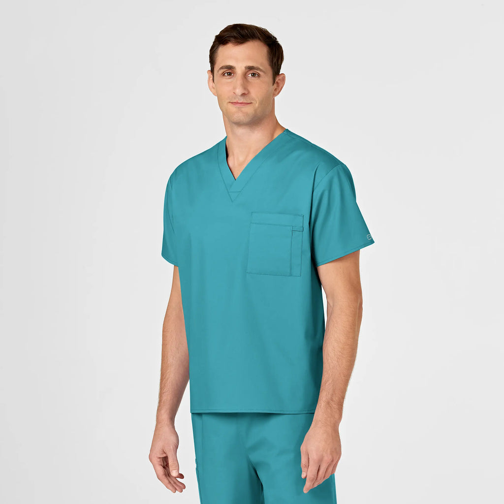 Wink Scrubs Unisex V-Neck Scrub Top Teal | scrub-supply.com