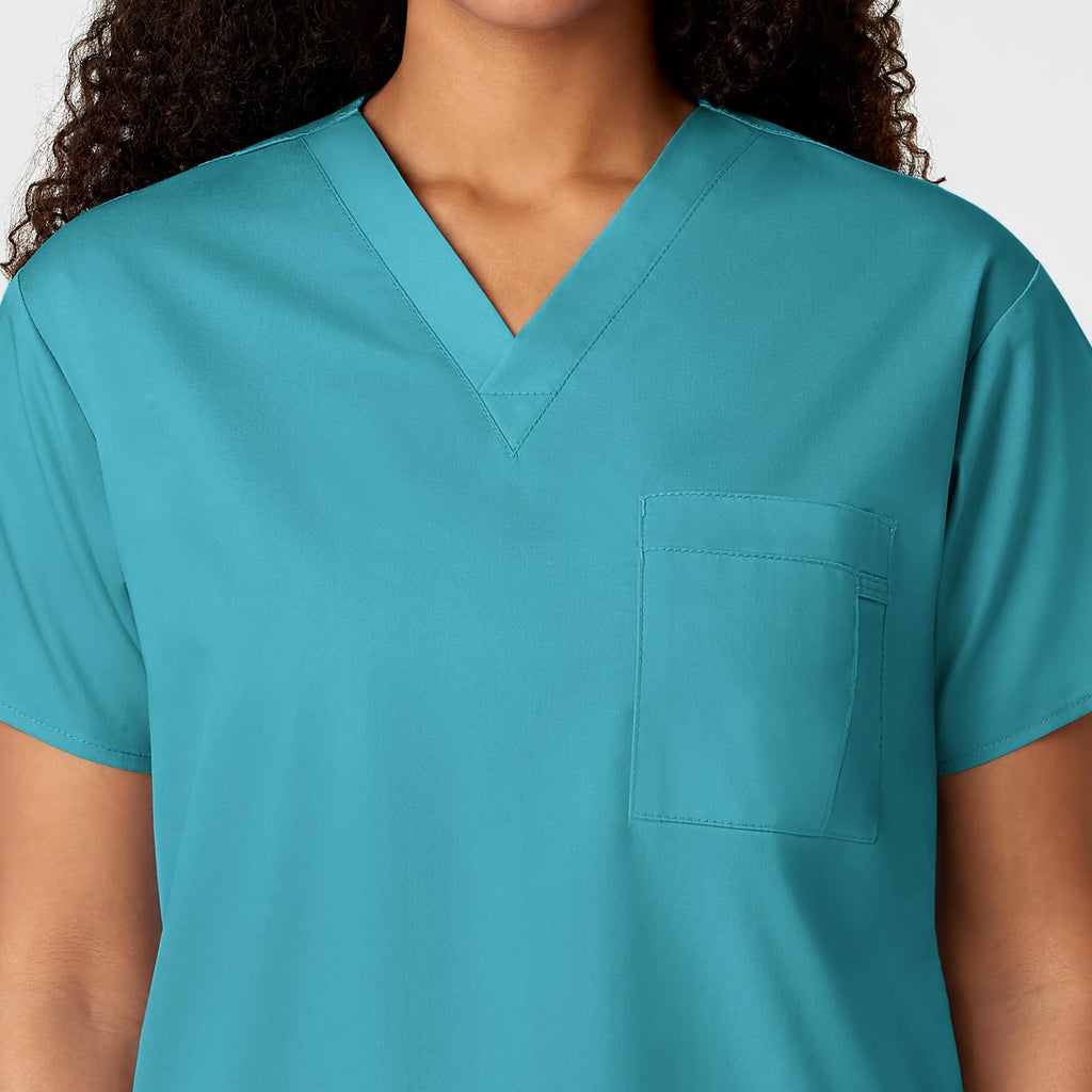 Wink Scrubs Unisex V-Neck Scrub Top Teal | scrub-supply.com