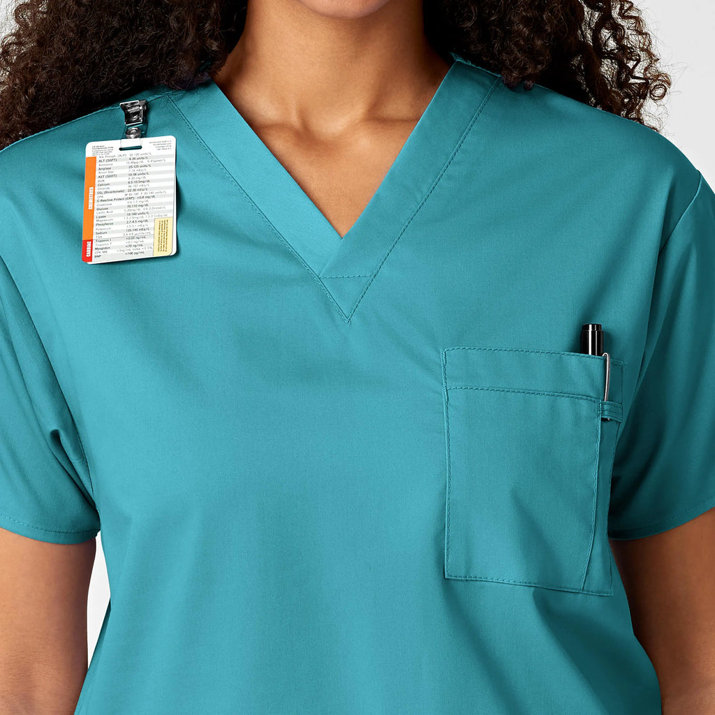 Wink Scrubs Unisex V-Neck Scrub Top Teal | scrub-supply.com