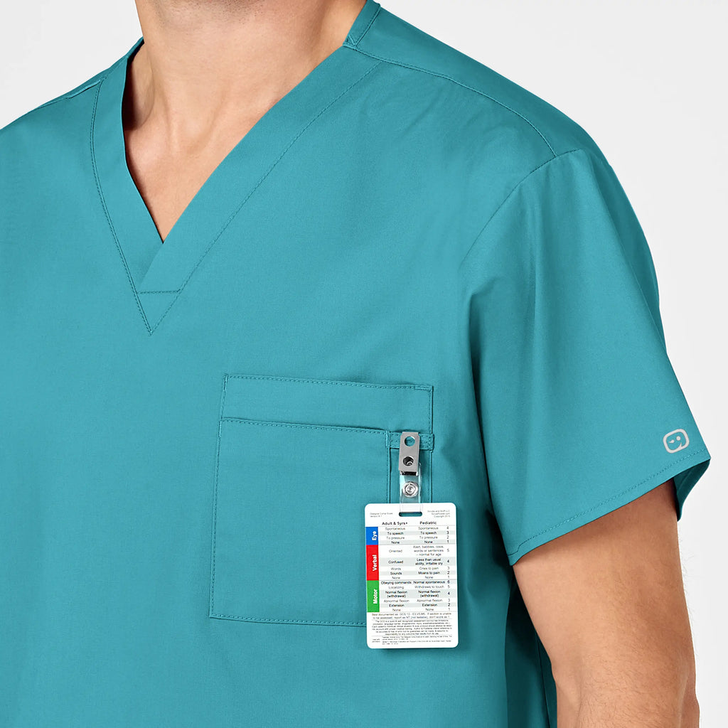 Wink Scrubs Unisex V-Neck Scrub Top Teal | scrub-supply.com