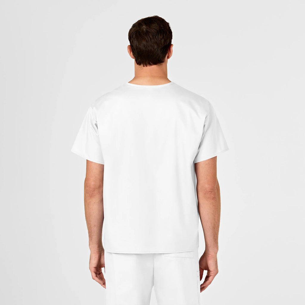 Wink Scrubs Unisex V-Neck Scrub Top White | scrub-supply.com