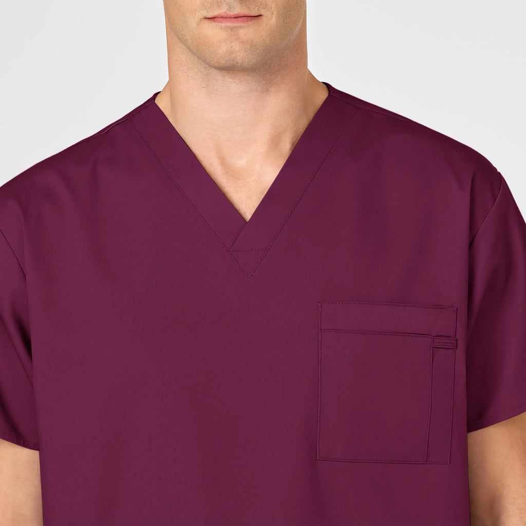 Wink Scrubs Unisex V-Neck Scrub Top Wine | scrub-supply.com