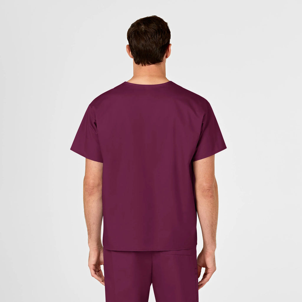 Wink Scrubs Unisex V-Neck Scrub Top Wine | scrub-supply.com