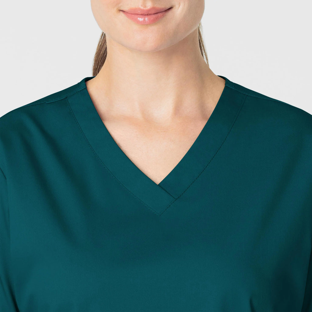 Wink Scrubs Women's WonderWORK V-Neck Scrub Top Caribbean Blue | scrub-supply.com