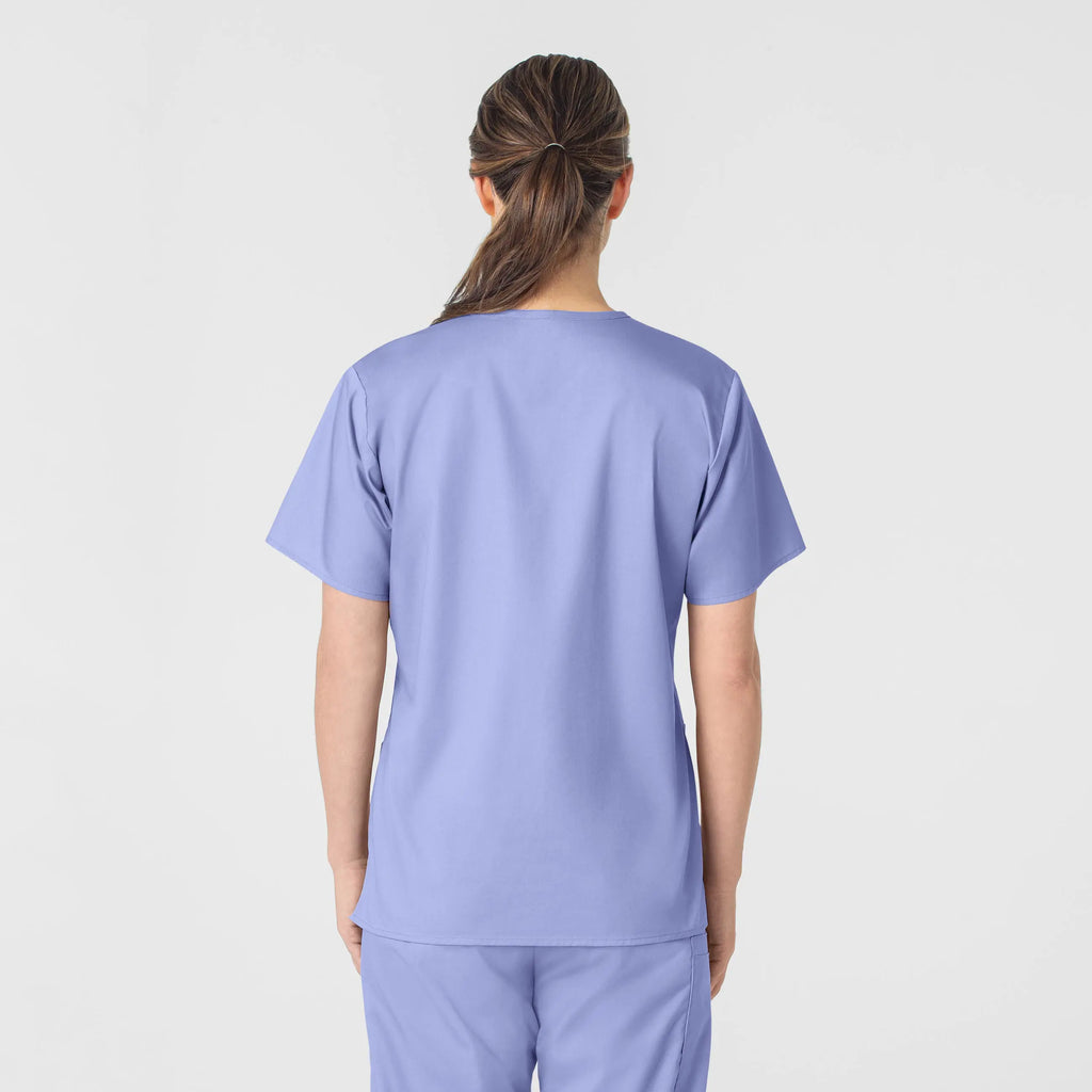 Wink Scrubs Women's WonderWORK V-Neck Scrub Top Ceil Blue | scrub-supply.com