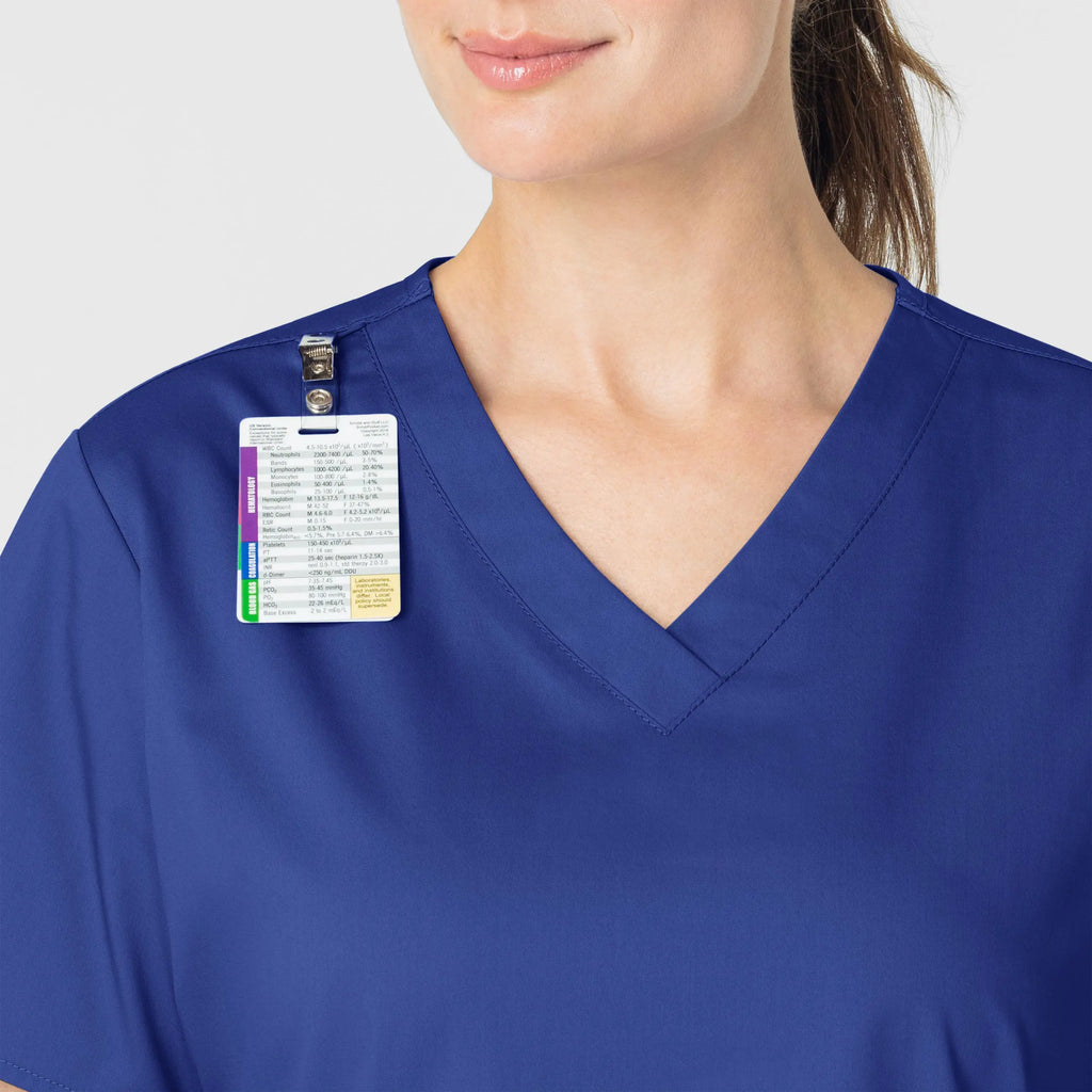 Wink Scrubs Women's WonderWORK V-Neck Scrub Top Galaxy Blue | scrub-supply.com