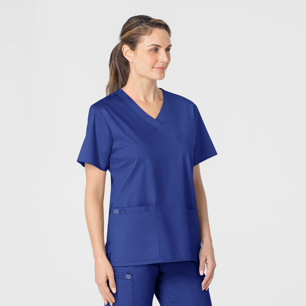 Wink Scrubs Women's WonderWORK V-Neck Scrub Top Galaxy Blue | scrub-supply.com