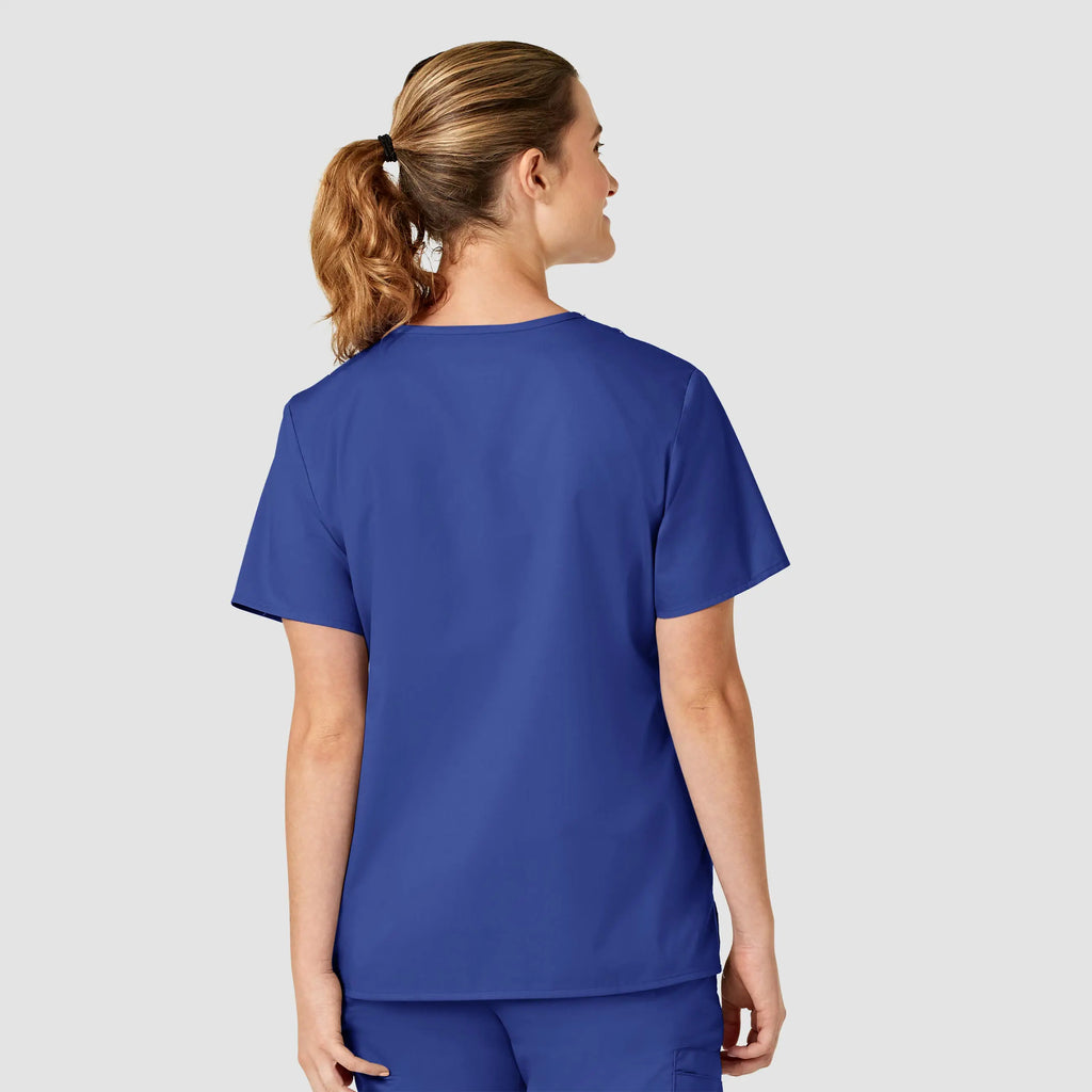 Wink Scrubs Women's WonderWORK V-Neck Scrub Top Galaxy Blue | scrub-supply.com