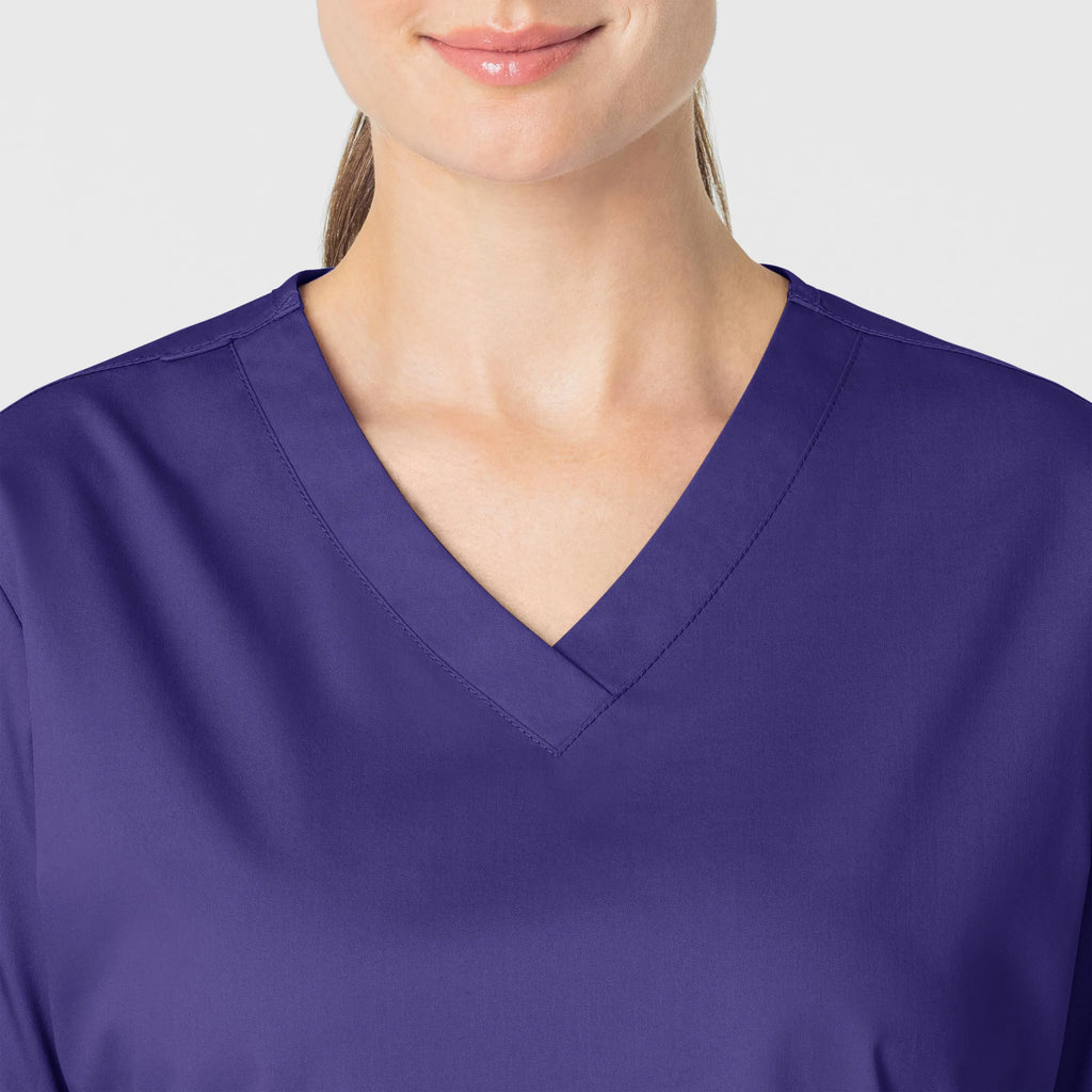 Wink Scrubs Women's WonderWORK V-Neck Scrub Top Grape | scrub-supply.com