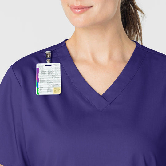 Wink Scrubs Women's WonderWORK V-Neck Scrub Top Grape | scrub-supply.com