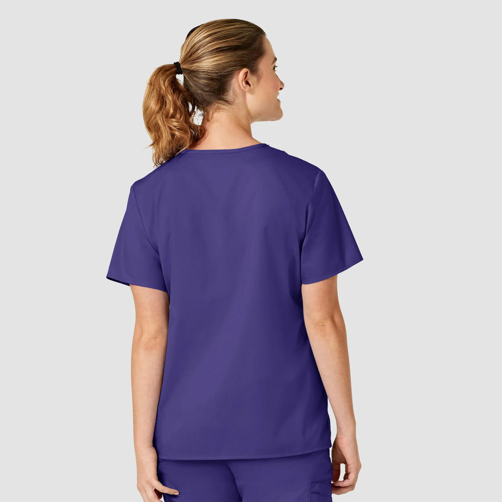 Wink Scrubs Women's WonderWORK V-Neck Scrub Top Grape | scrub-supply.com