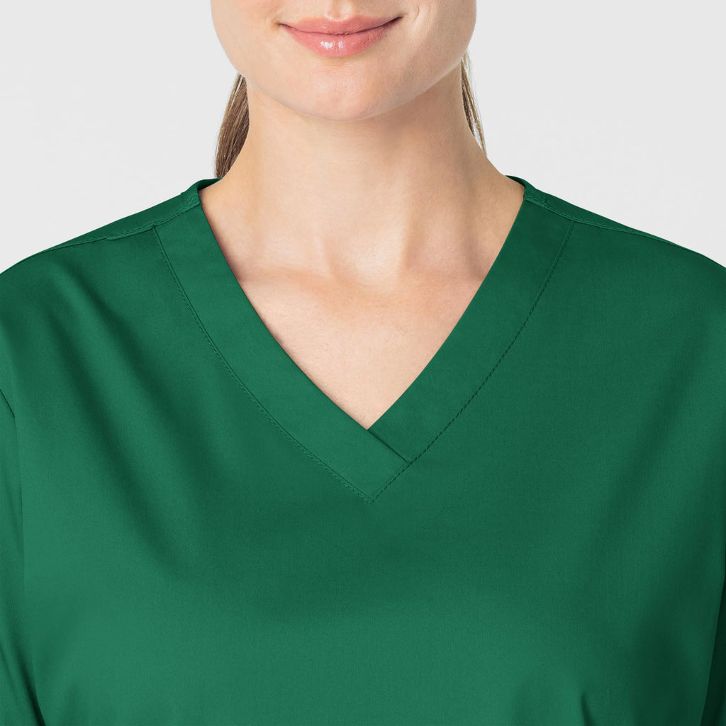 Wink Scrubs Women's WonderWORK V-Neck Scrub Top Hunter | scrub-supply.com