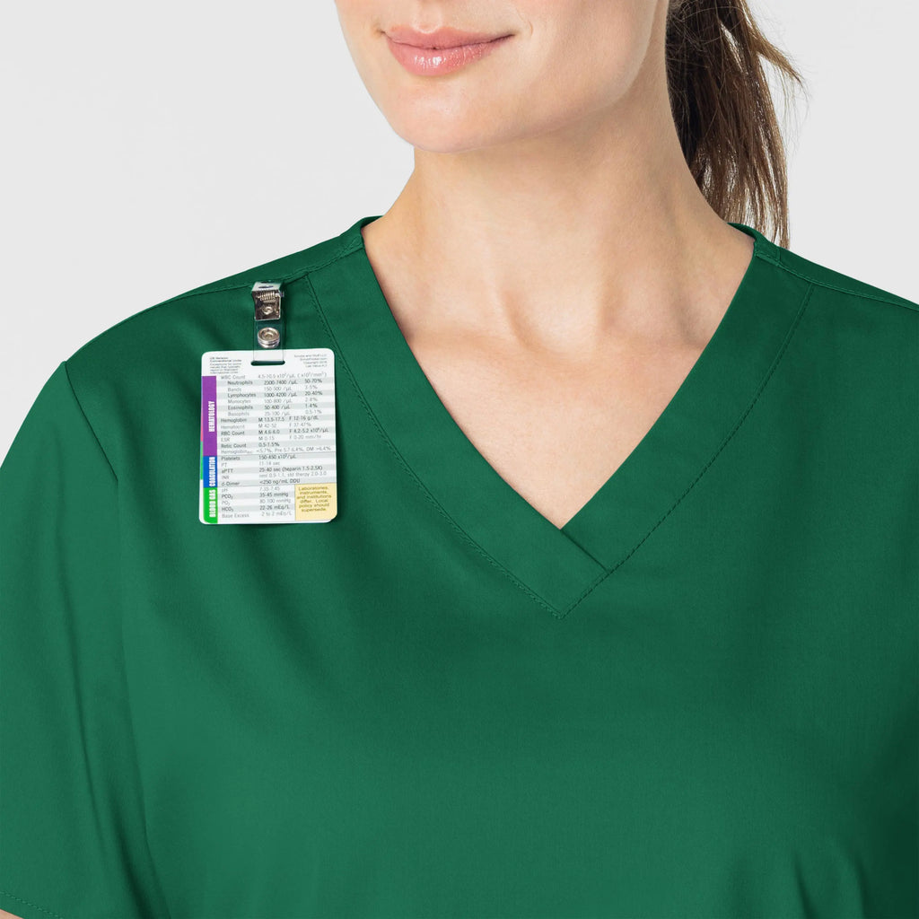 Wink Scrubs Women's WonderWORK V-Neck Scrub Top Hunter | scrub-supply.com