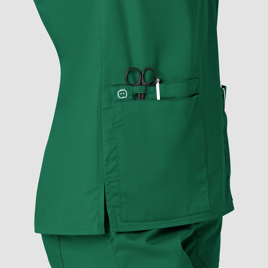 Wink Scrubs Women's WonderWORK V-Neck Scrub Top Hunter | scrub-supply.com