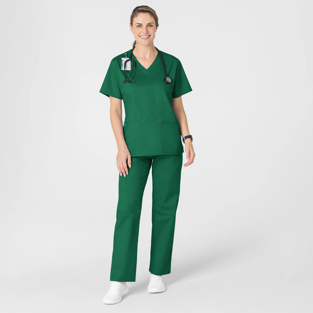 Wink Scrubs Women's WonderWORK V-Neck Scrub Top Hunter | scrub-supply.com