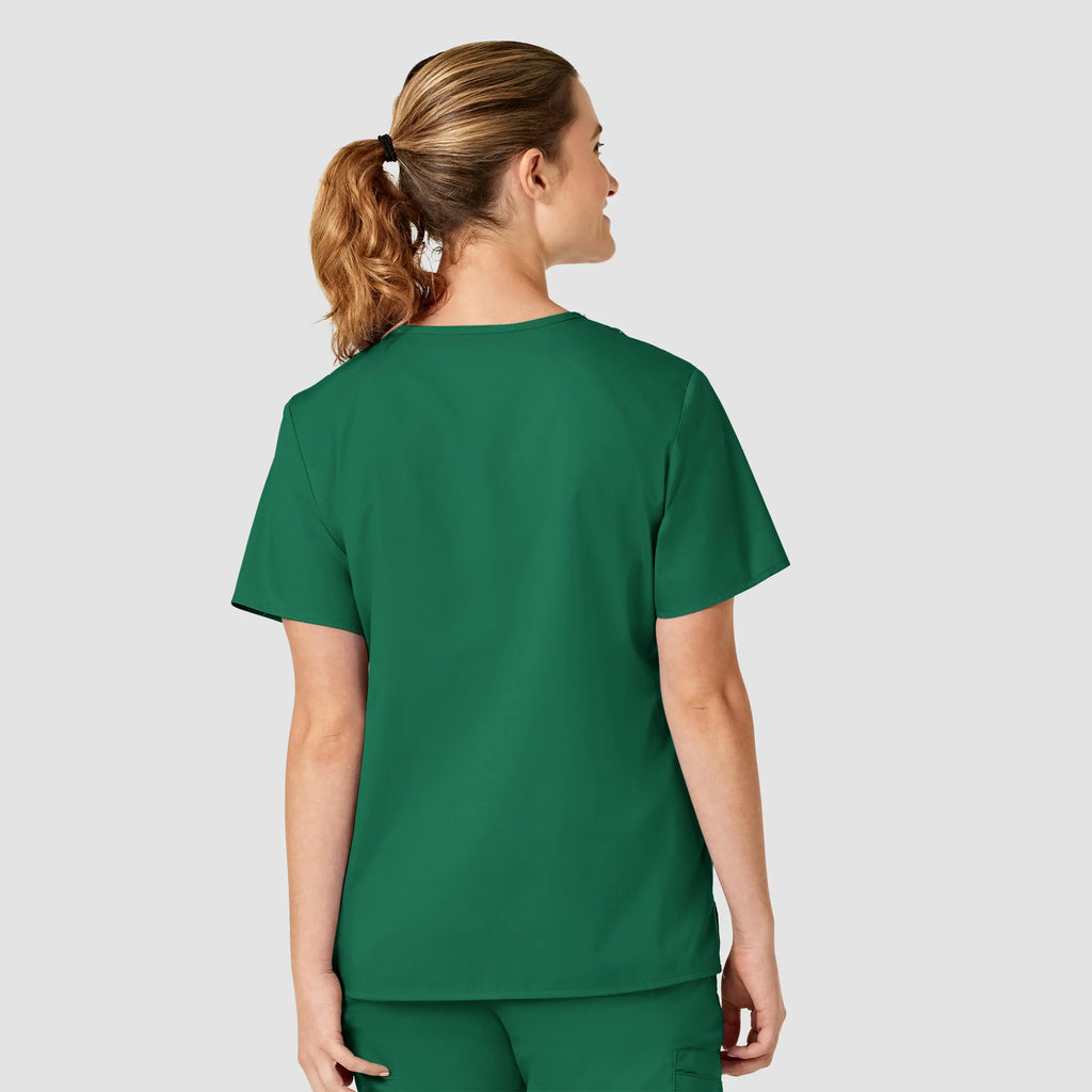 Wink Scrubs Women's WonderWORK V-Neck Scrub Top Hunter | scrub-supply.com