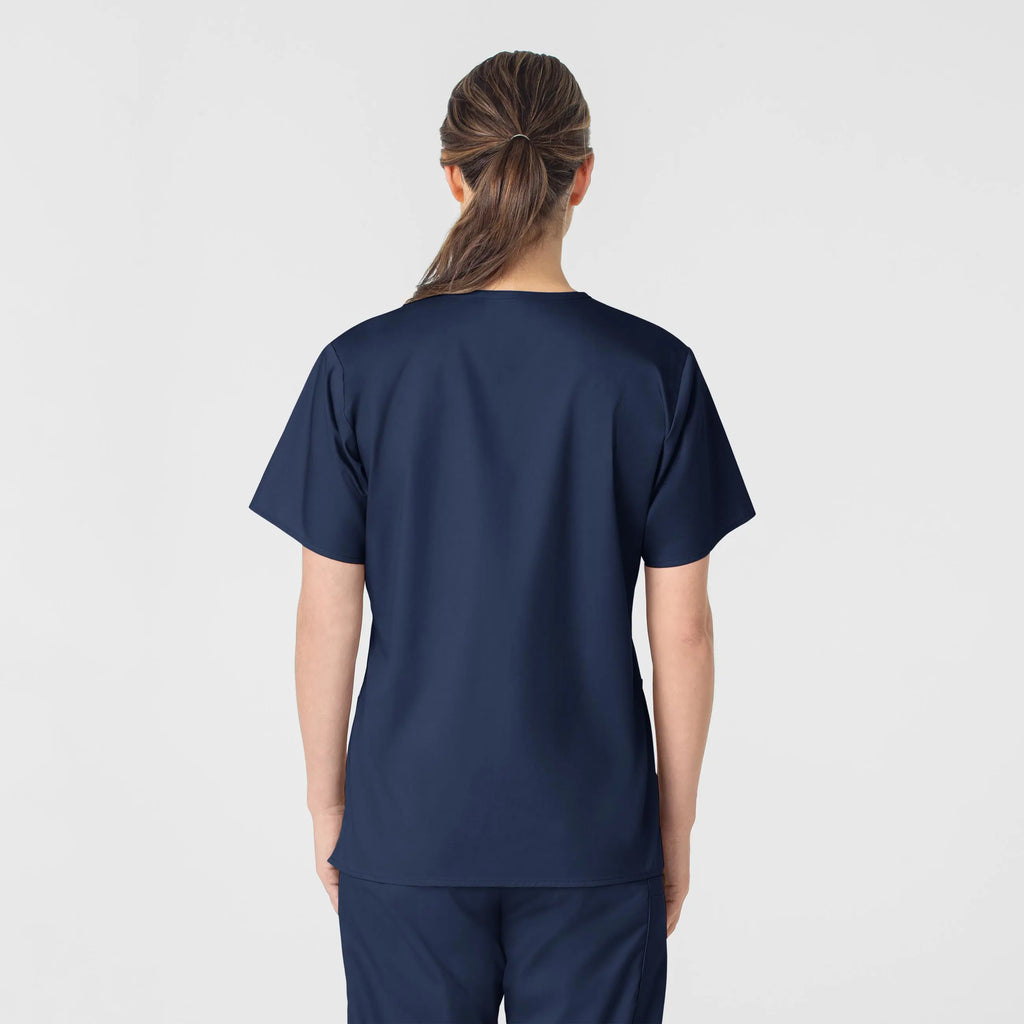 Wink Scrubs Women's WonderWORK V-Neck Scrub Top Navy | scrub-supply.com