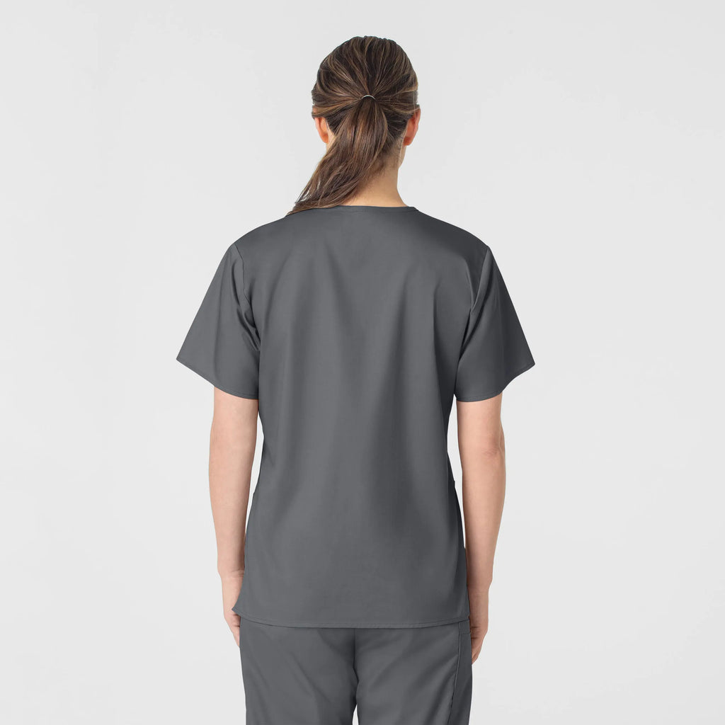 Wink Scrubs Women's WonderWORK V-Neck Scrub Top Pewter | scrub-supply.com