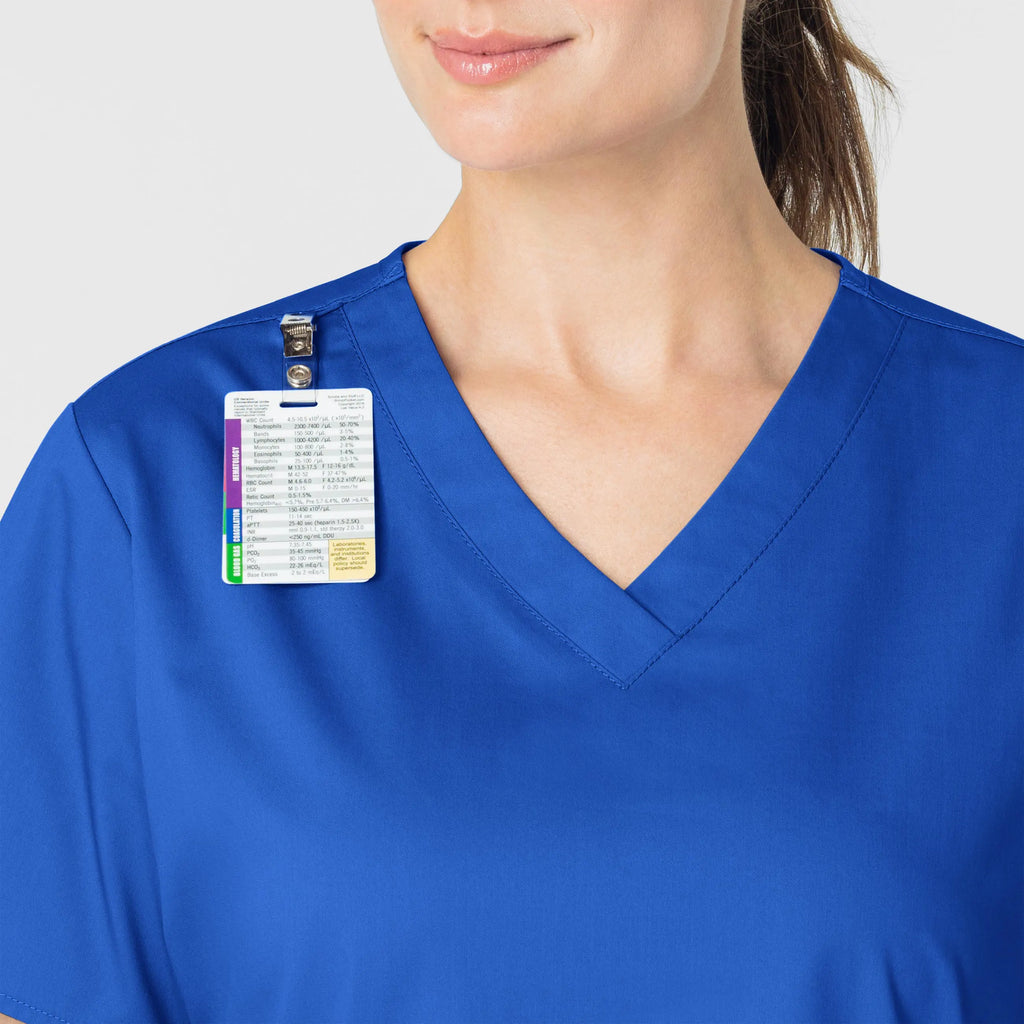 Wink Scrubs Women's WonderWORK V-Neck Scrub Top Royal Blue | scrub-supply.com