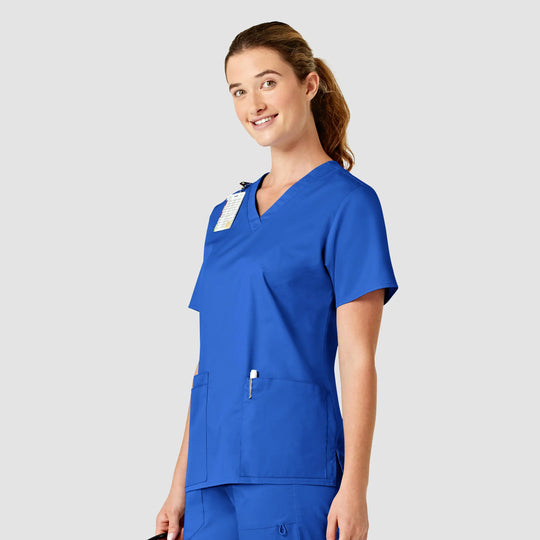 Wink Scrubs Women's WonderWORK V-Neck Scrub Top Royal Blue | scrub-supply.com