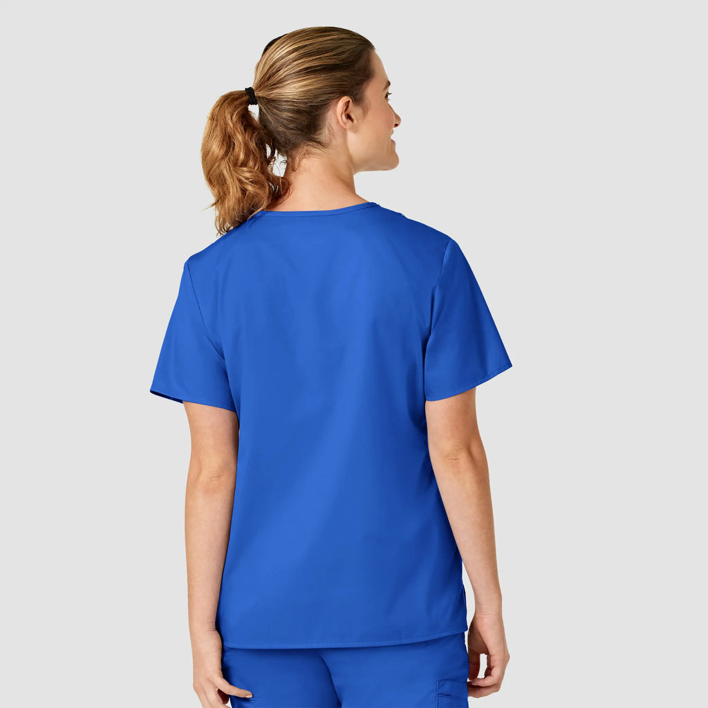 Wink Scrubs Women's WonderWORK V-Neck Scrub Top Royal Blue | scrub-supply.com