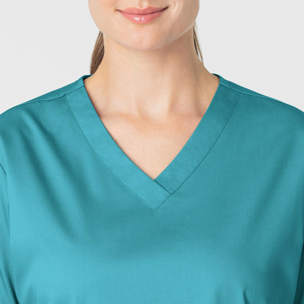 Wink Scrubs Women's WonderWORK V-Neck Scrub Top Teal | scrub-supply.com