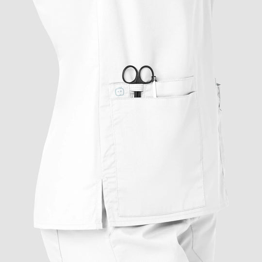 Wink Scrubs Women's WonderWORK V-Neck Scrub Top White | scrub-supply.com