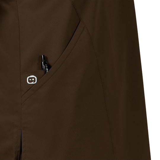 Wink Scrubs Women's WonderWORK Mock Wrap Scrub Top Chocolate | scrub-supply.com