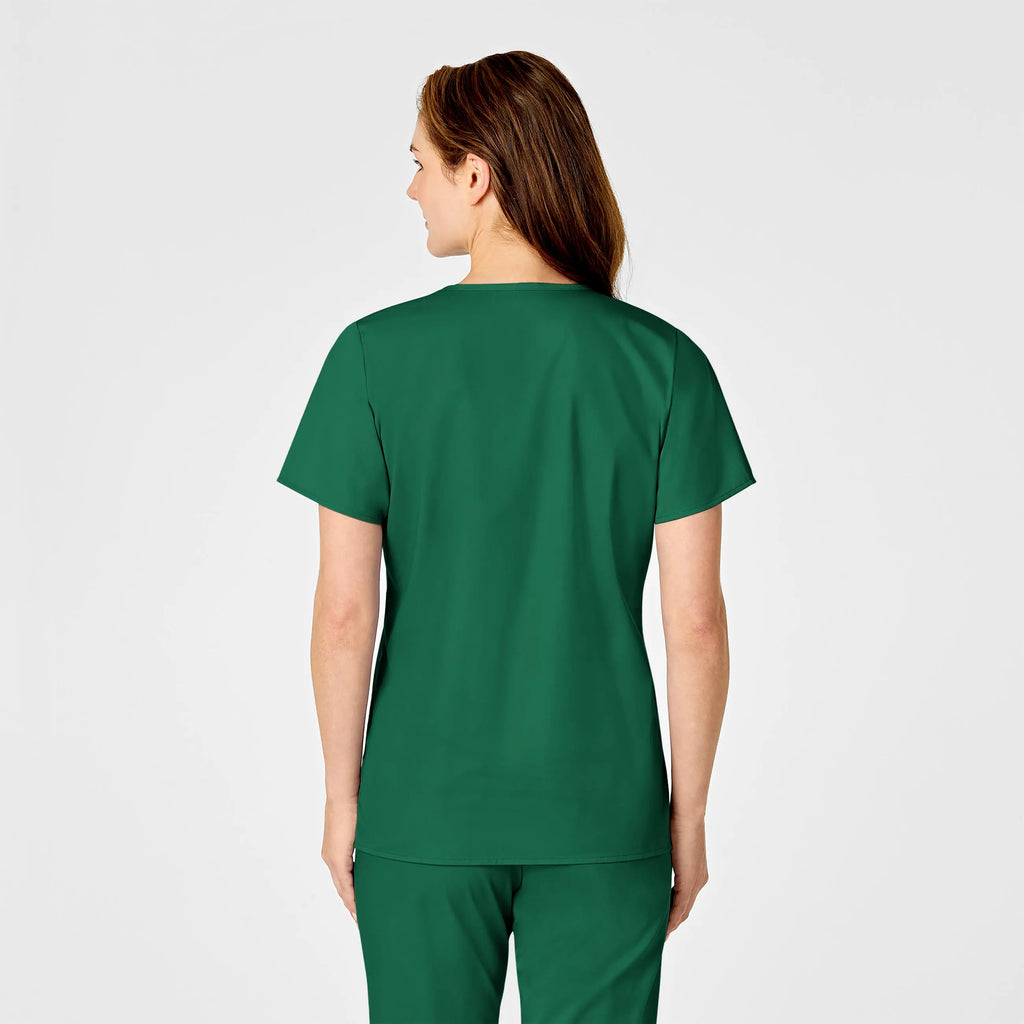 Wink Scrubs Women's WonderWORK Mock Wrap Scrub Top Hunter | scrub-supply.com