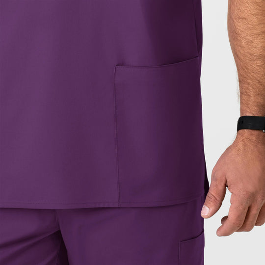 Wink Scrubs Men's WonderWORK V-Neck Scrub Top Eggplant | scrub-supply.com