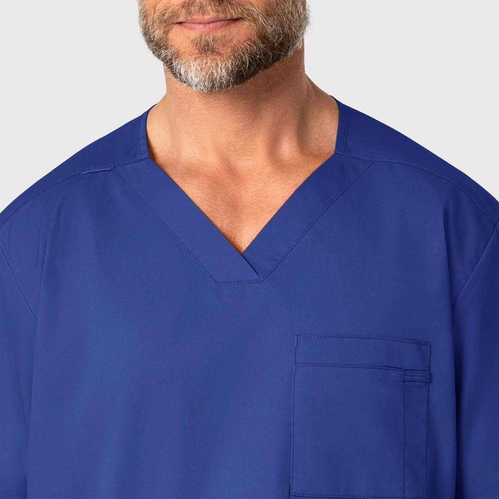 Wink Scrubs Men's WonderWORK V-Neck Scrub Top Galaxy Blue | scrub-supply.com