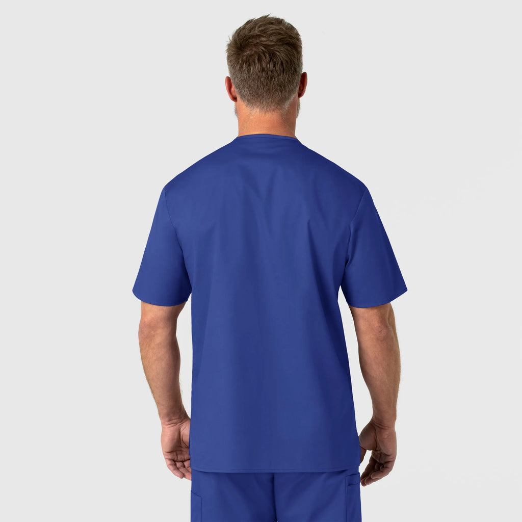 Wink Scrubs Men's WonderWORK V-Neck Scrub Top Galaxy Blue | scrub-supply.com