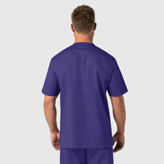 Wink Scrubs Men's WonderWORK V-Neck Scrub Top Grape | scrub-supply.com