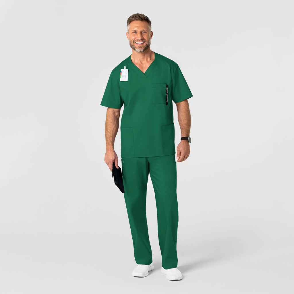 Wink Scrubs Men's WonderWORK V-Neck Scrub Top Hunter | scrub-supply.com