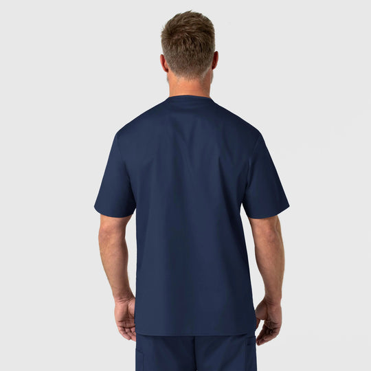 Wink Scrubs Men's WonderWORK V-Neck Scrub Top Navy | scrub-supply.com