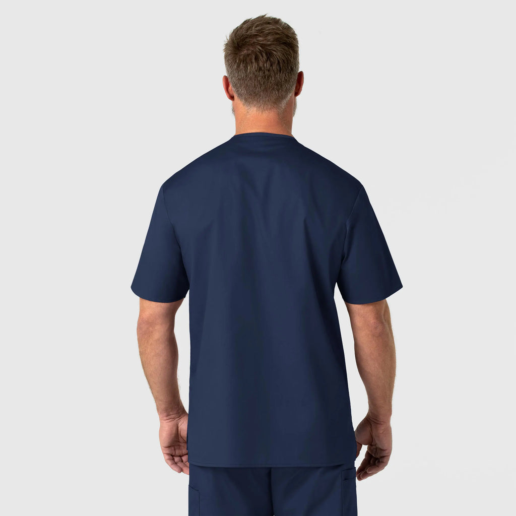 Wink Scrubs Men's WonderWORK V-Neck Scrub Top Navy | scrub-supply.com