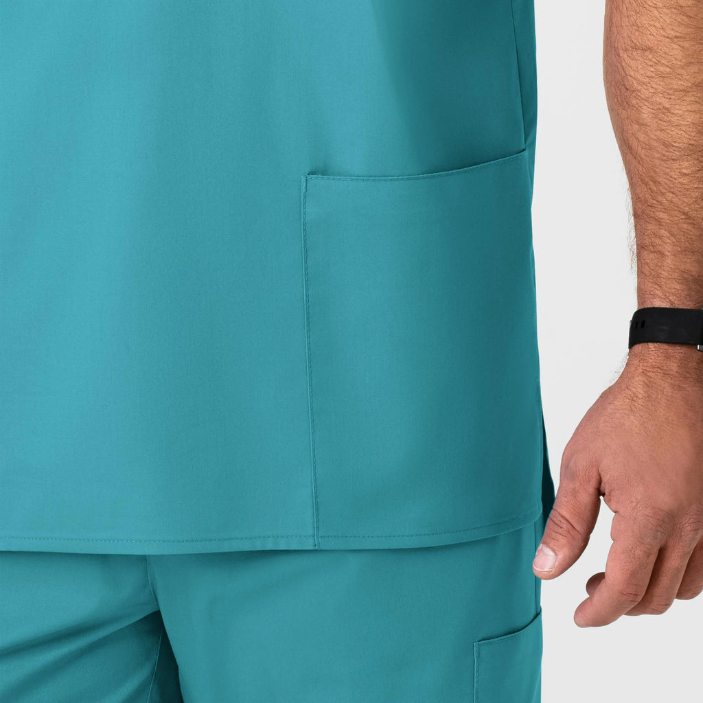 Wink Scrubs Men's WonderWORK V-Neck Scrub Top Teal | scrub-supply.com