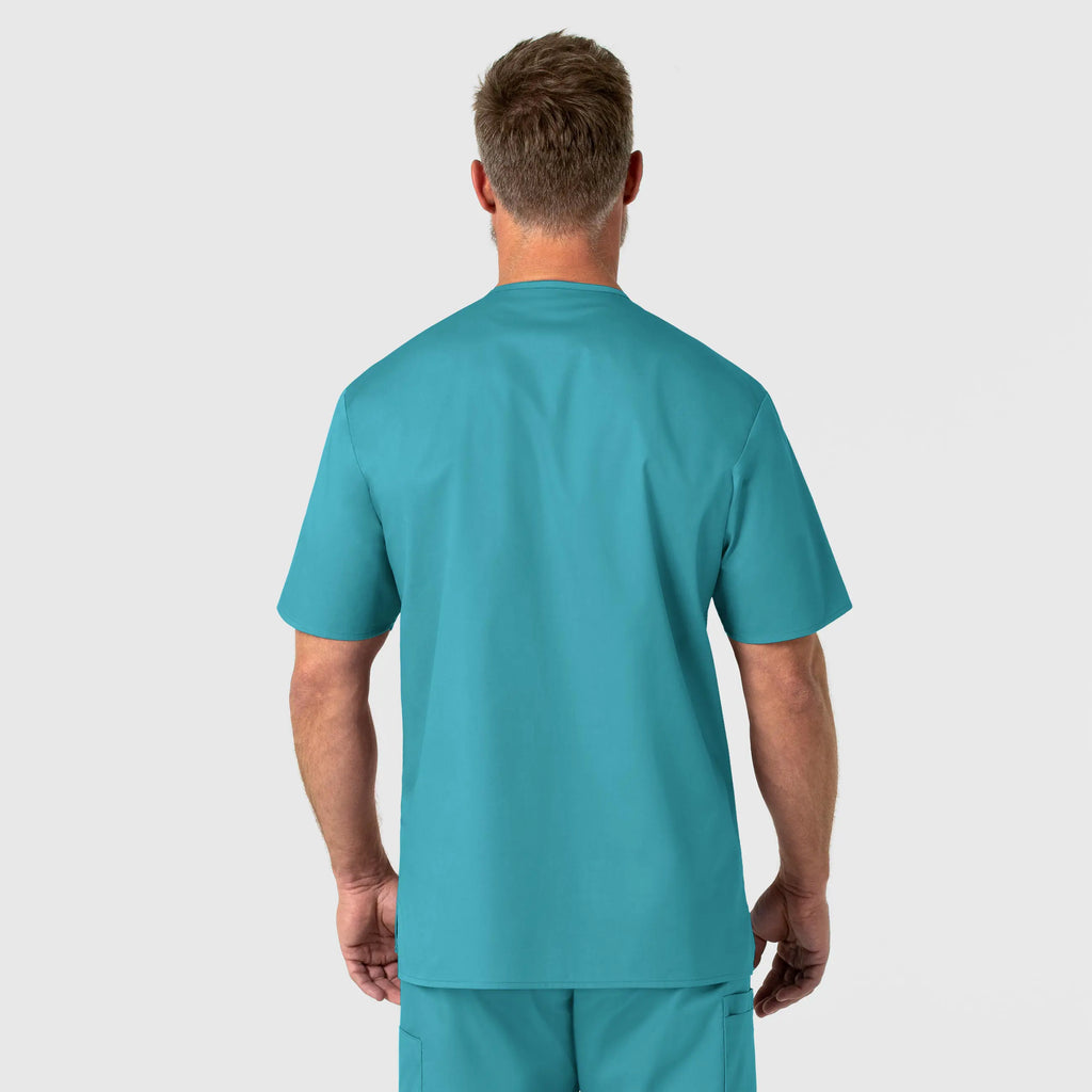 Wink Scrubs Men's WonderWORK V-Neck Scrub Top Teal | scrub-supply.com