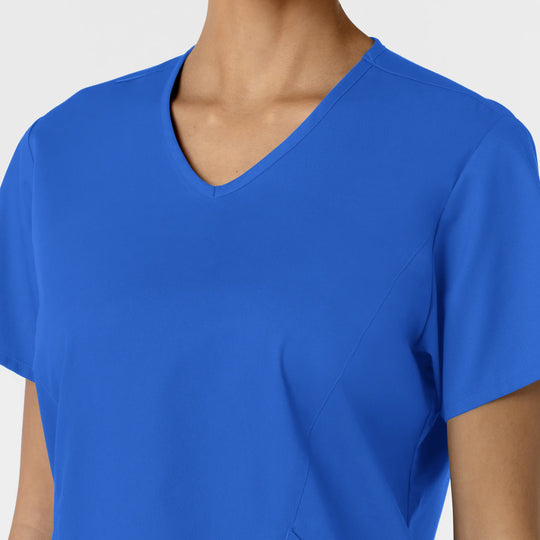 Wink Scrubs Women's Curved V-Neck Scrub Top Royal Blue | scrub-supply.com