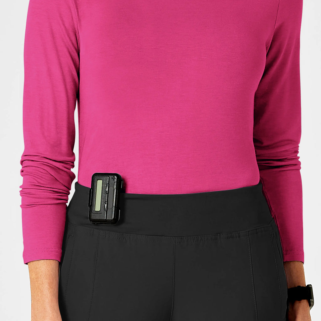 Wink Scrubs Women's Long Sleeve Silky Tee Hot Pink | scrub-supply.com