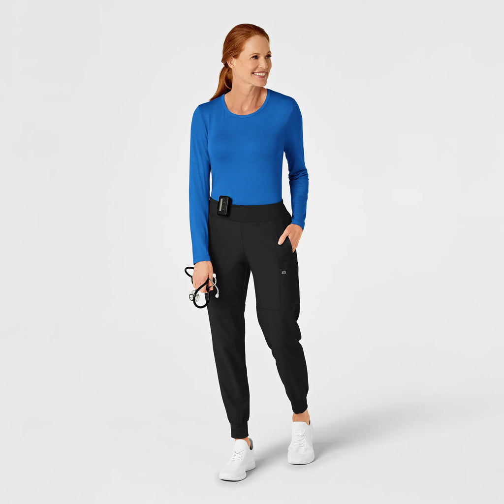 Wink Scrubs Women's Long Sleeve Silky Tee Royal Blue | scrub-supply.com