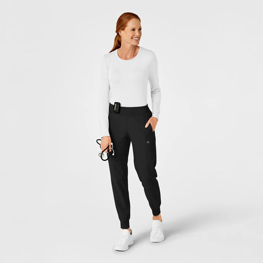 Wink Scrubs Women's Long Sleeve Silky Tee White | scrub-supply.com