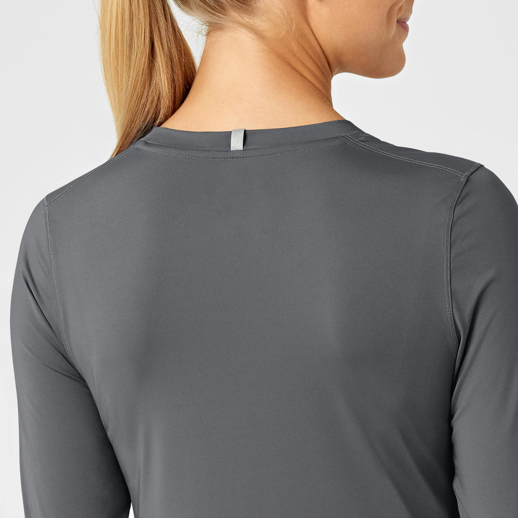 Wink Scrubs Women's Performance Long Sleeve Tee Pewter | scrub-supply.com