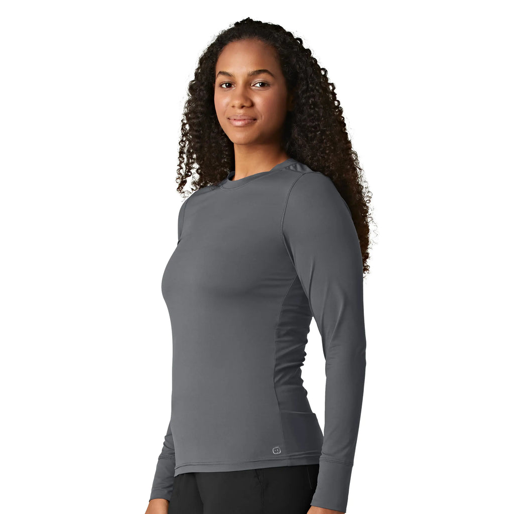 Wink Scrubs Women's Performance Long Sleeve Tee Pewter | scrub-supply.com