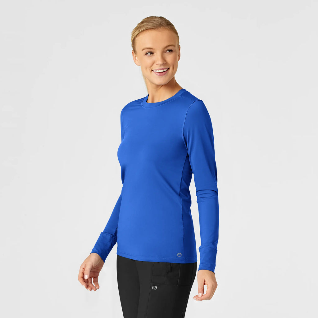 Wink Scrubs Women's Performance Long Sleeve Tee Royal Blue | scrub-supply.com