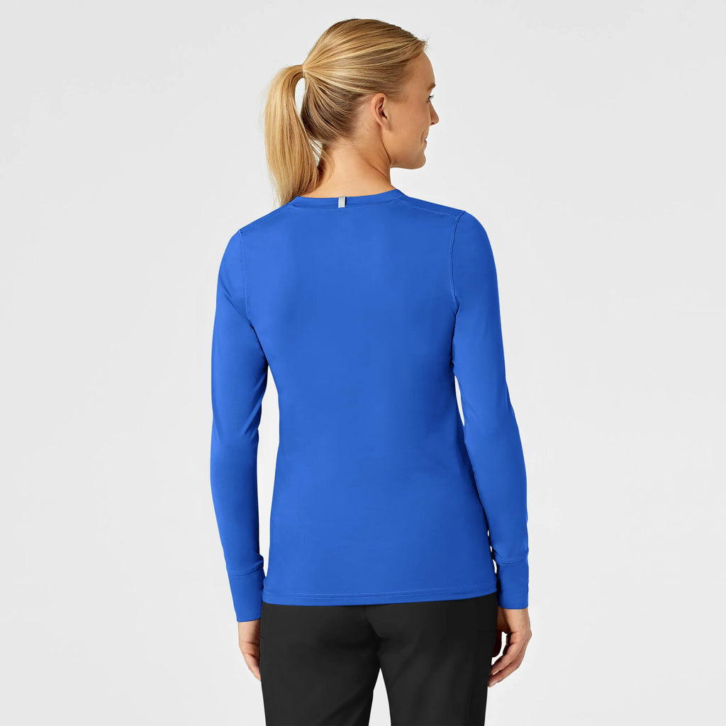 Wink Scrubs Women's Performance Long Sleeve Tee Royal Blue | scrub-supply.com