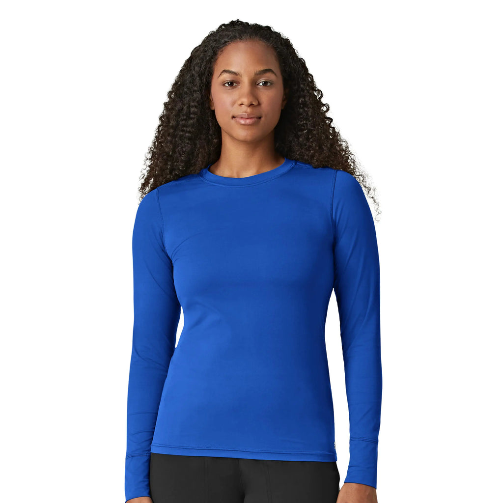 Wink Scrubs Women's Performance Long Sleeve Tee Royal Blue | scrub-supply.com