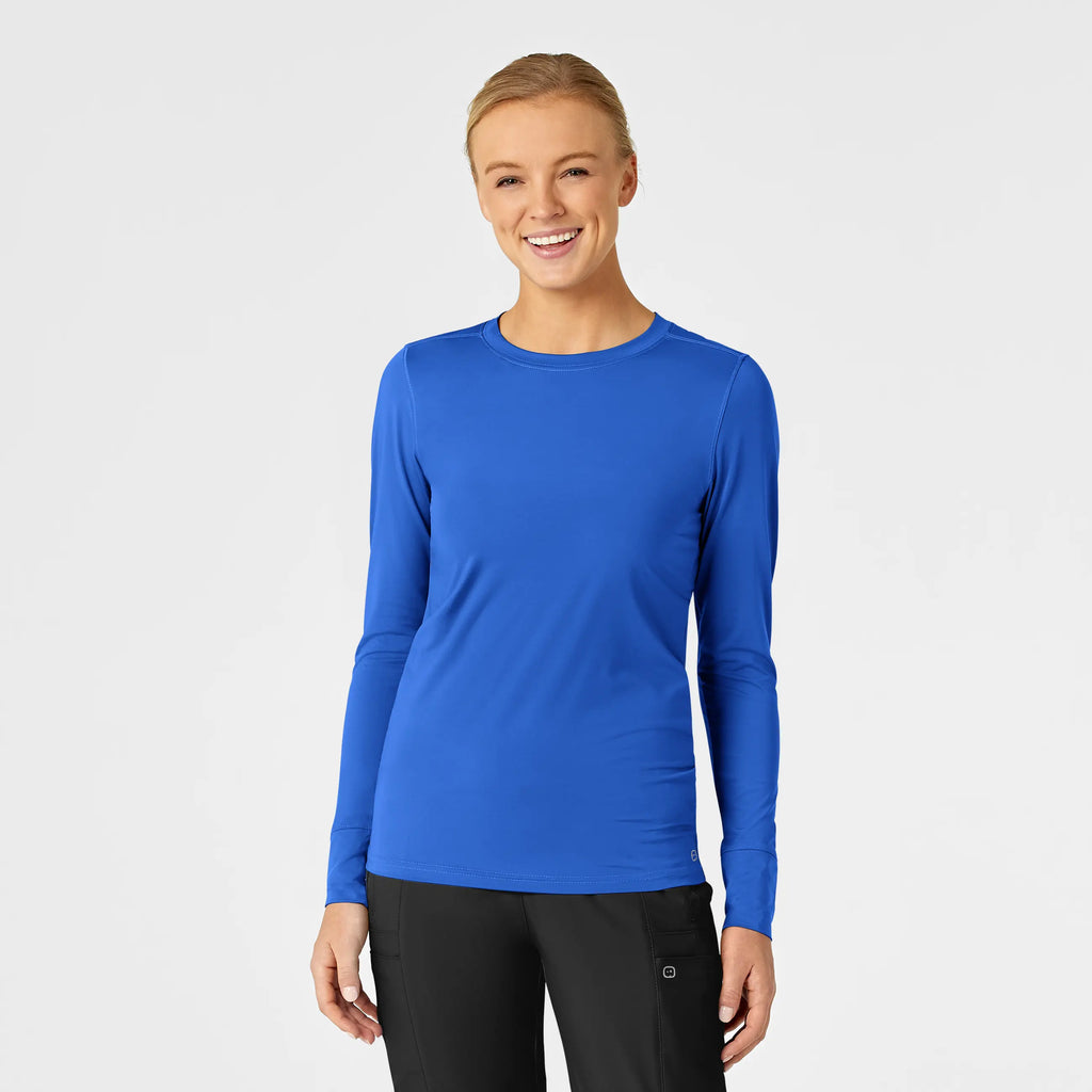 Wink Scrubs Women's Performance Long Sleeve Tee Royal Blue | scrub-supply.com